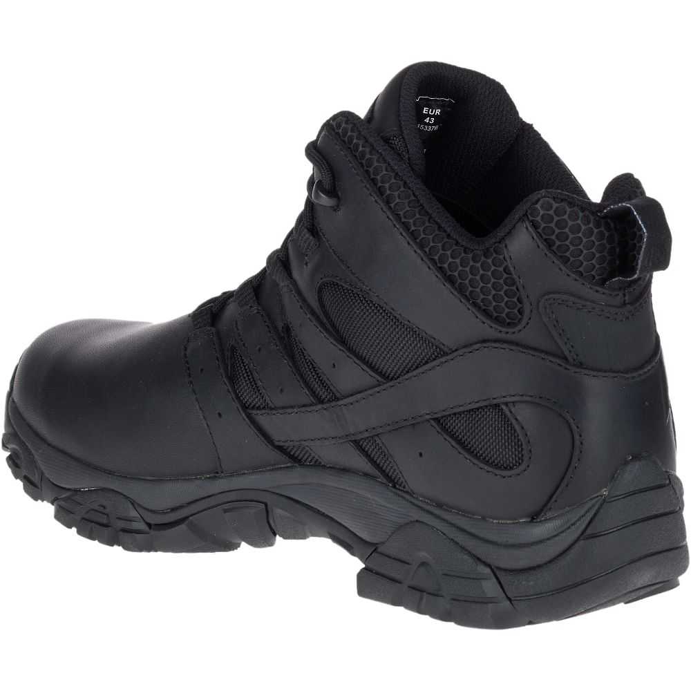 Men's Merrell Moab 2 Mid Tactical Response Waterproof Tactical Boots Black | Israel-041872