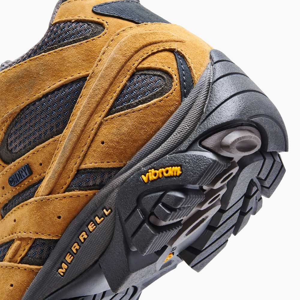 Men's Merrell Moab 2 Mid Waterproof Hiking Boots Gold | Israel-6107392