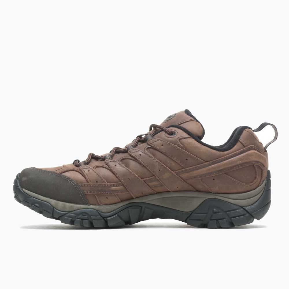 Men's Merrell Moab 2 Prime Waterproof Wide Width Hiking Shoes Brown | Israel-6102379