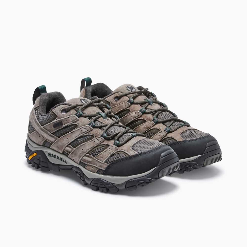 Men's Merrell Moab 2 Waterproof Hiking Shoes Brown | Israel-2604978