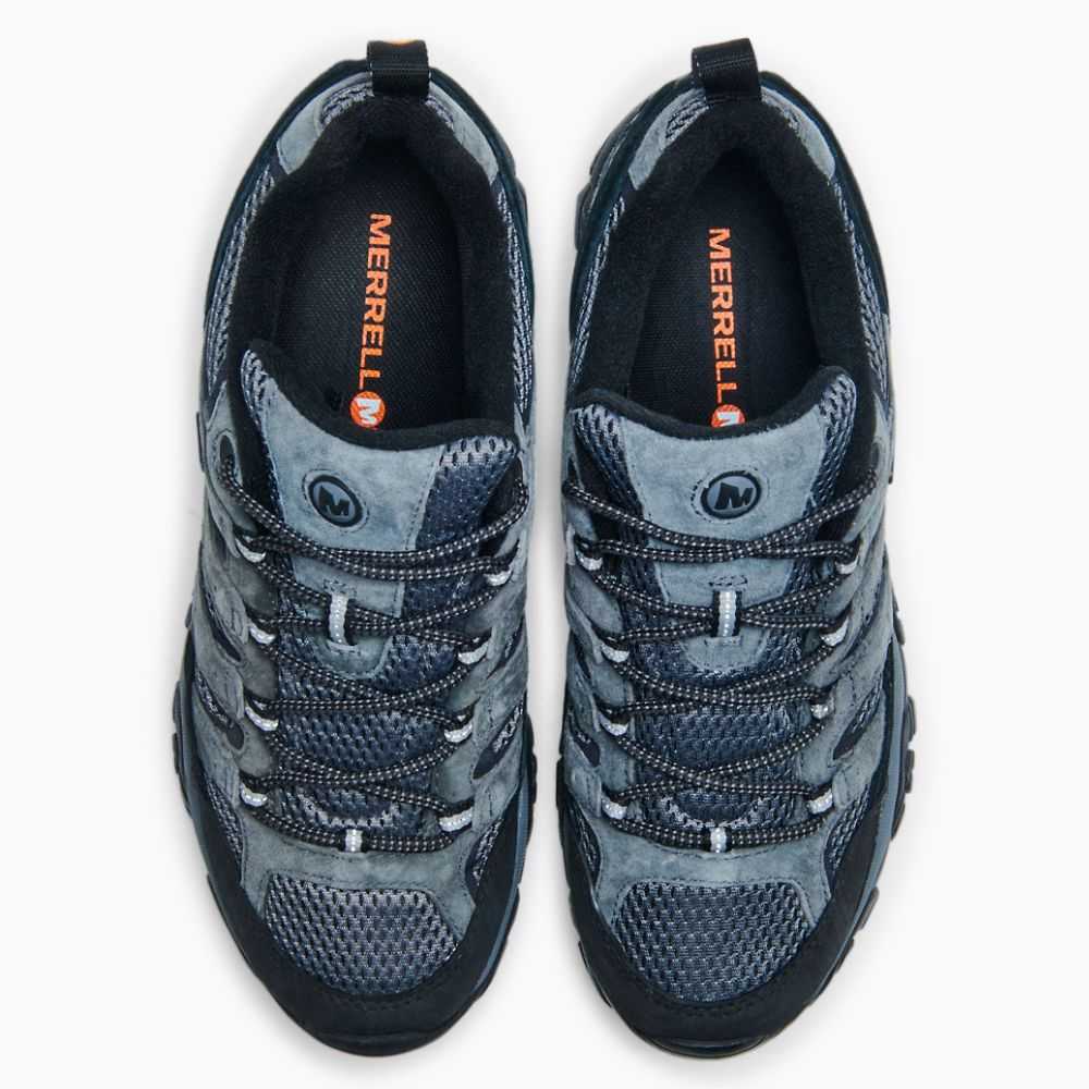 Men's Merrell Moab 2 Waterproof Wide Width Hiking Shoes Grey | Israel-6321794