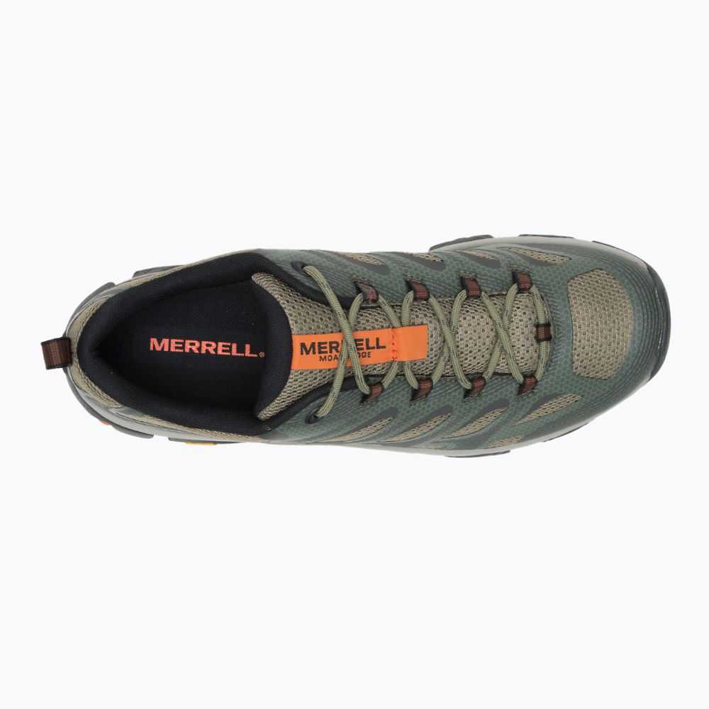 Men's Merrell Moab 3 Edge Hiking Shoes Dark Green | Israel-760913