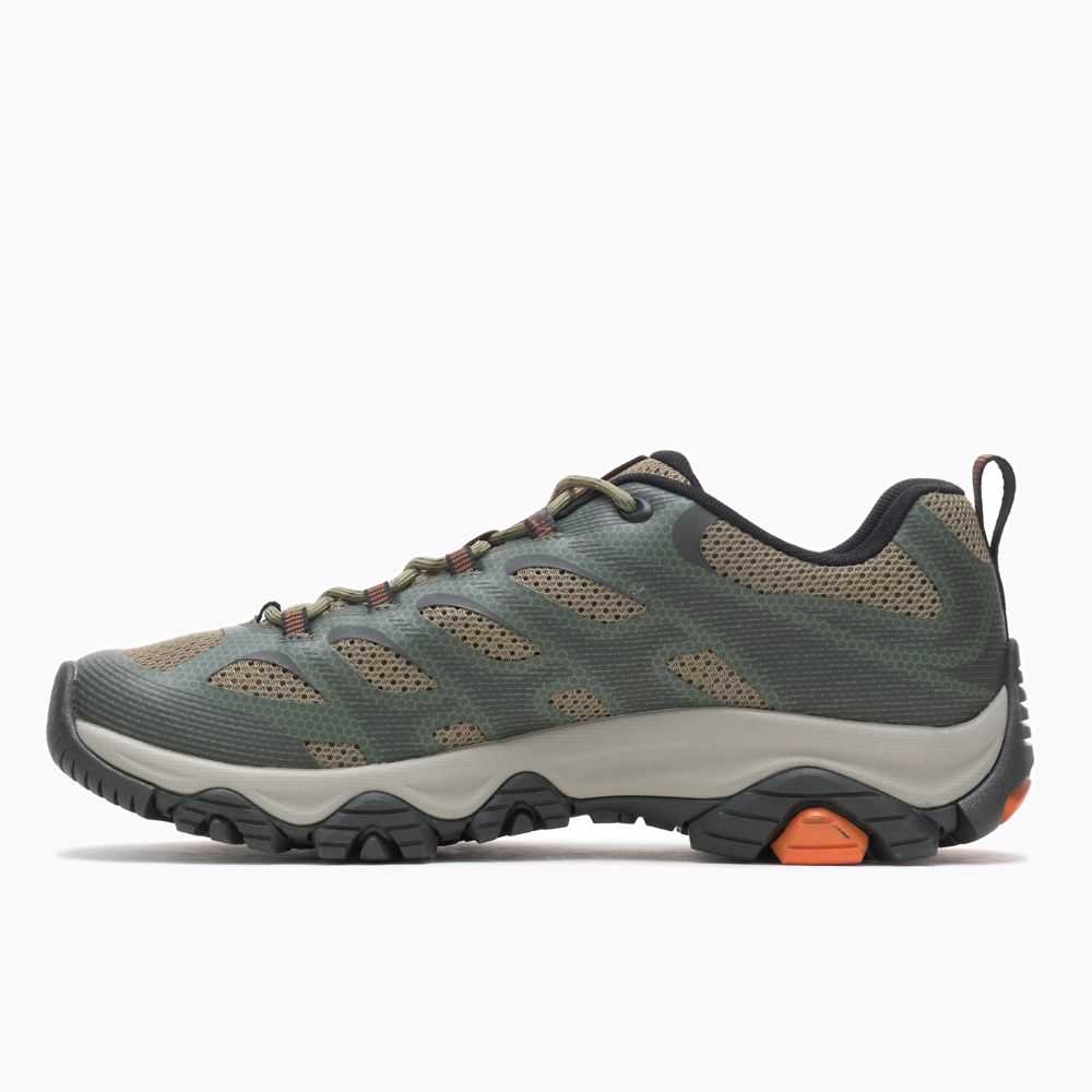 Men's Merrell Moab 3 Edge Hiking Shoes Dark Green | Israel-760913