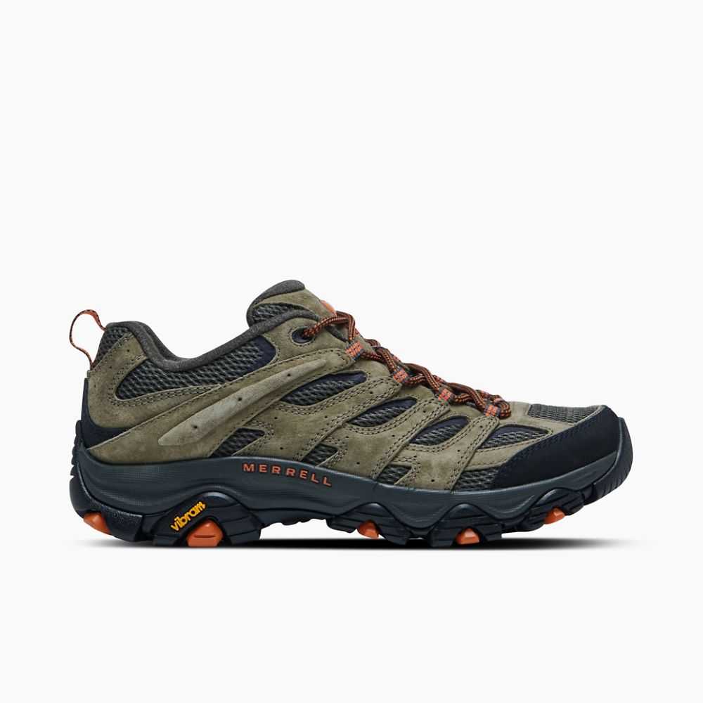 Men\'s Merrell Moab 3 Hiking Shoes Olive | Israel-9704682