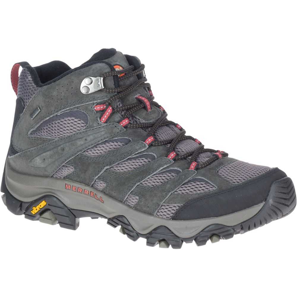 Men's Merrell Moab 3 Mid GORE-TEX® Hiking Boots Light Grey Green | Israel-361478