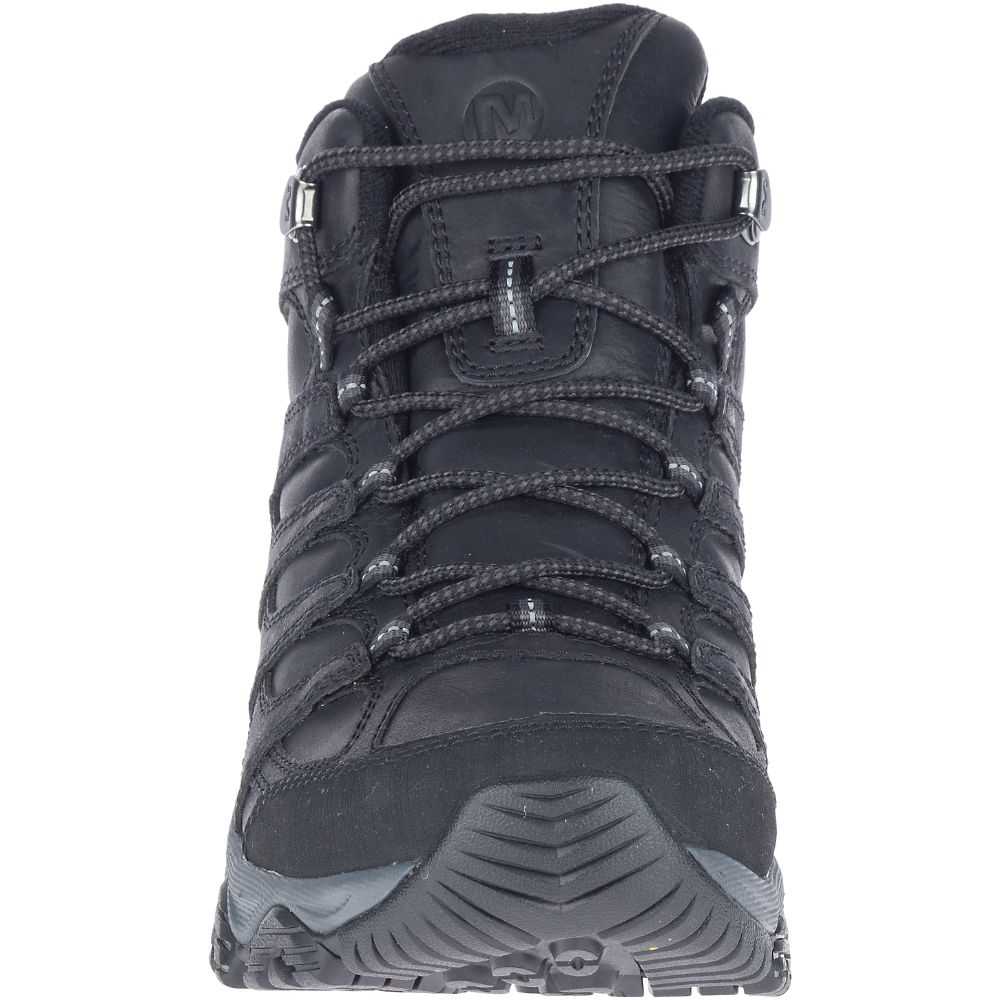 Men's Merrell Moab 3 Prime Mid Waterproof Hiking Boots Black | Israel-617920