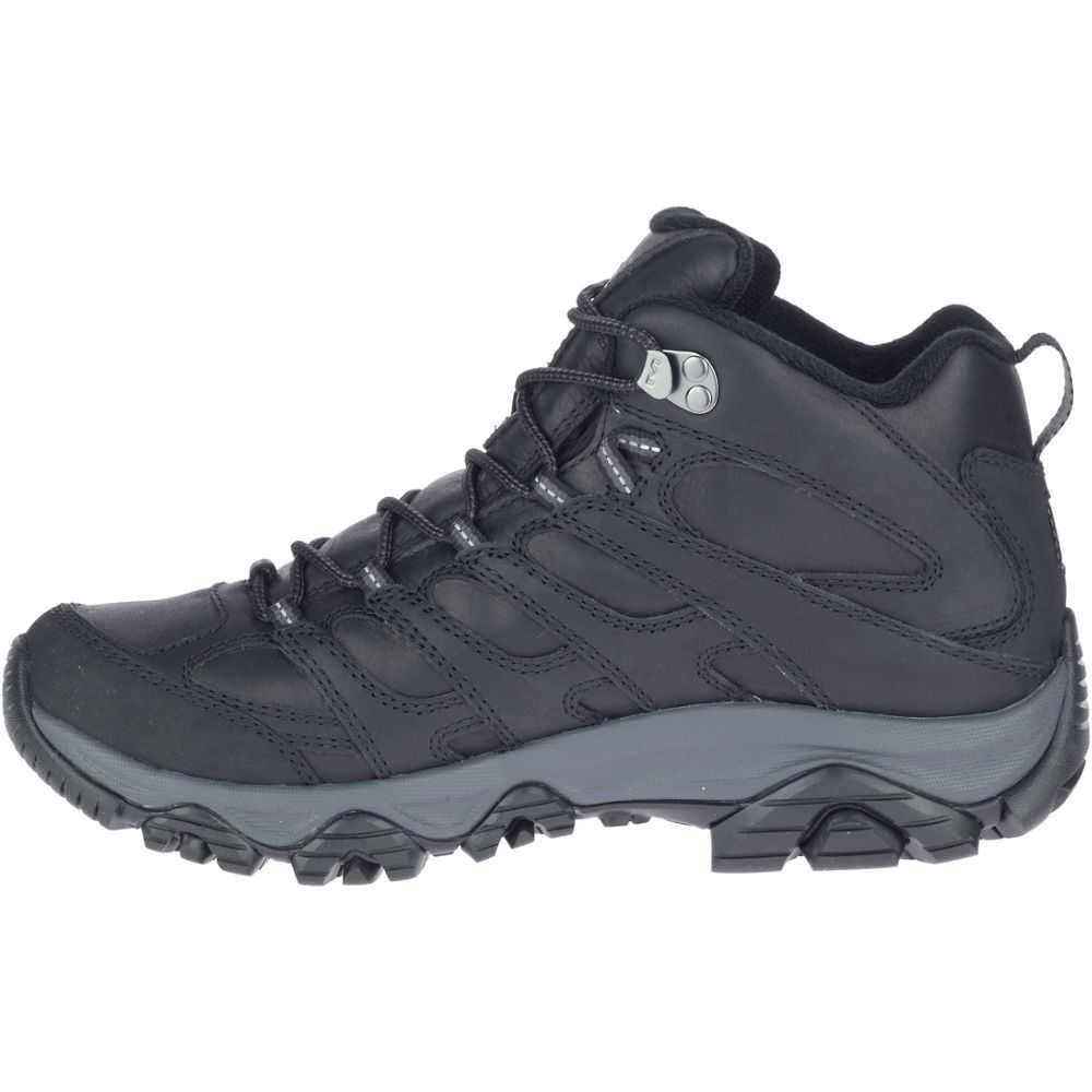 Men's Merrell Moab 3 Prime Mid Waterproof Hiking Boots Black | Israel-617920