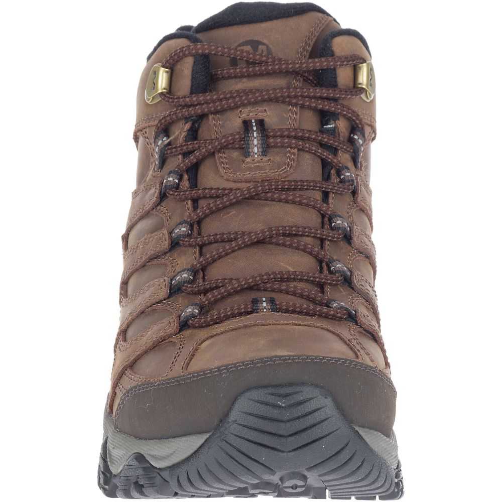 Men's Merrell Moab 3 Prime Mid Waterproof Hiking Boots Brown | Israel-732094