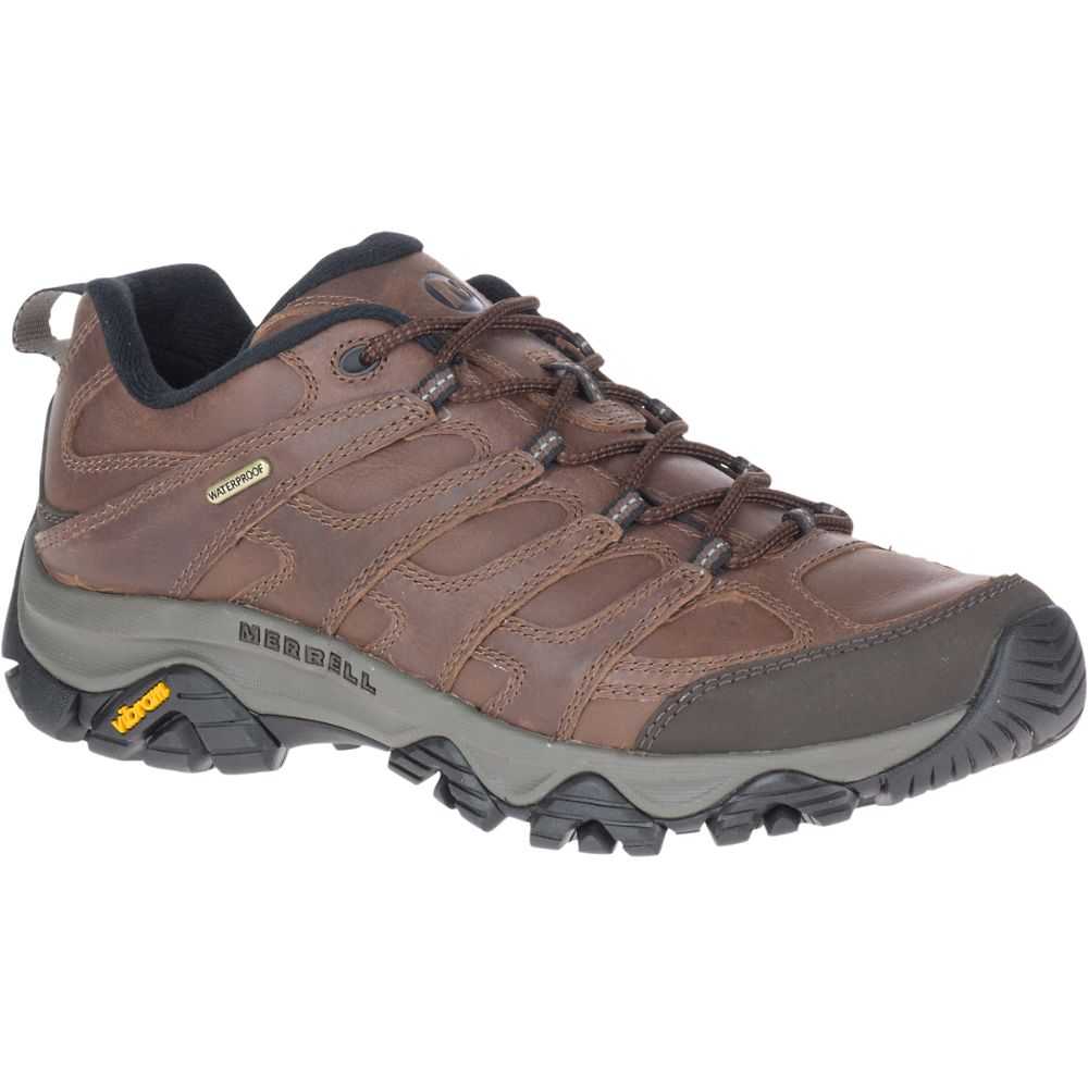 Men's Merrell Moab 3 Prime Waterproof Hiking Shoes Brown | Israel-237046