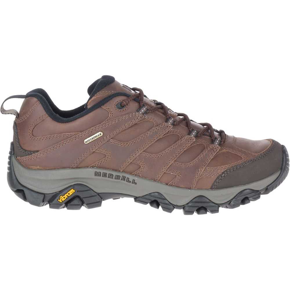 Men\'s Merrell Moab 3 Prime Waterproof Hiking Shoes Brown | Israel-237046