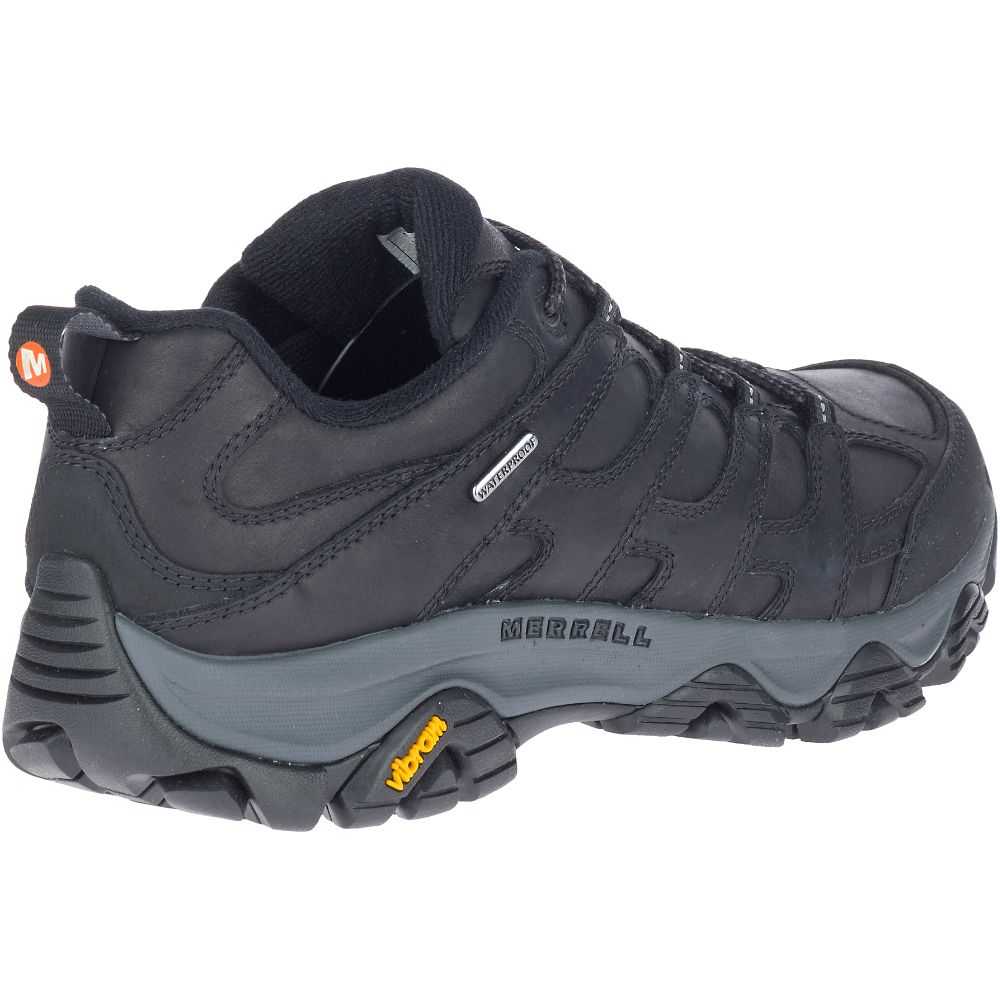 Men's Merrell Moab 3 Prime Waterproof Hiking Shoes Black | Israel-613490