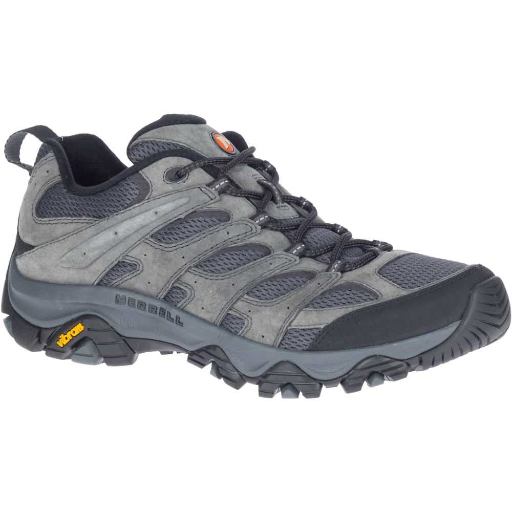 Men's Merrell Moab 3 Wide Width Hiking Shoes Grey | Israel-380167