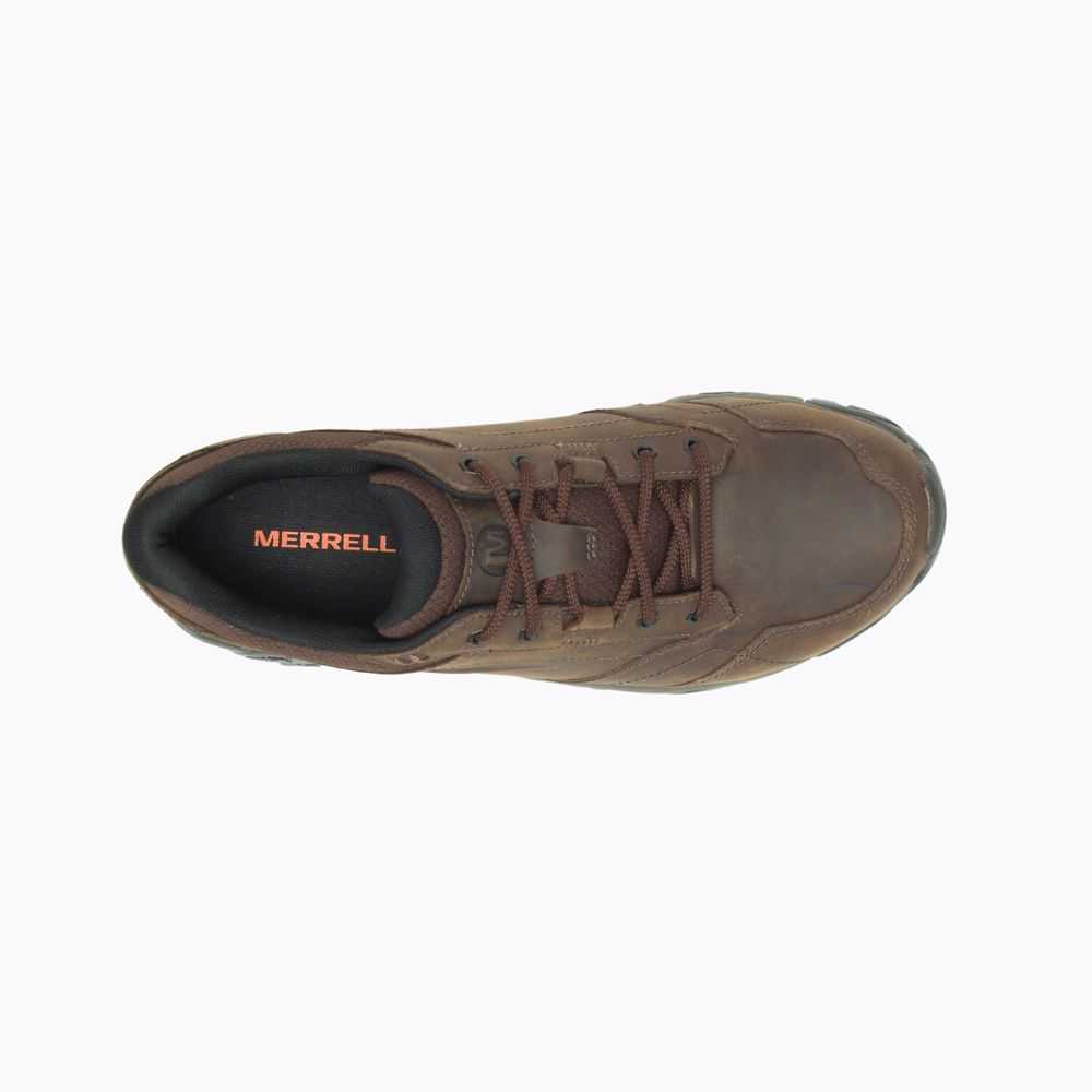 Men's Merrell Moab Adventure Lace Casual Sneakers Dark Brown | Israel-9230478