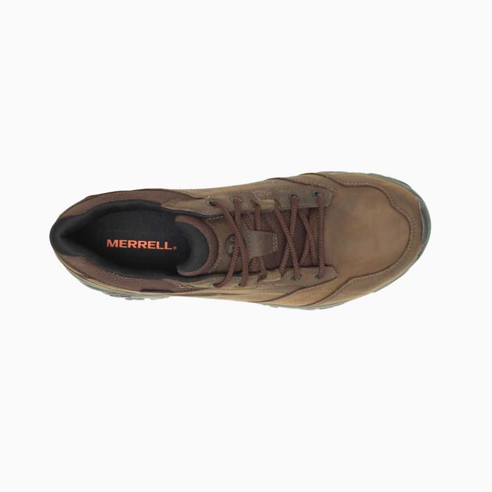 Men's Merrell Moab Adventure Lace Waterproof Casual Sneakers Dark Brown | Israel-721483