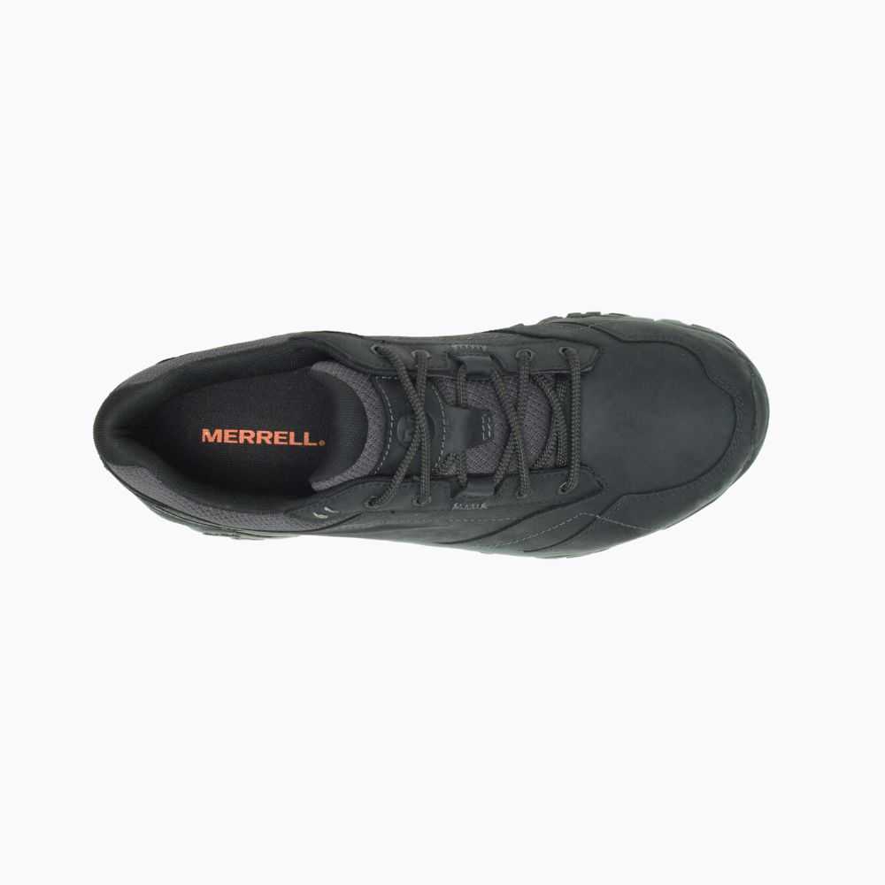 Men's Merrell Moab Adventure Lace Wide Width Casual Sneakers Black | Israel-701296