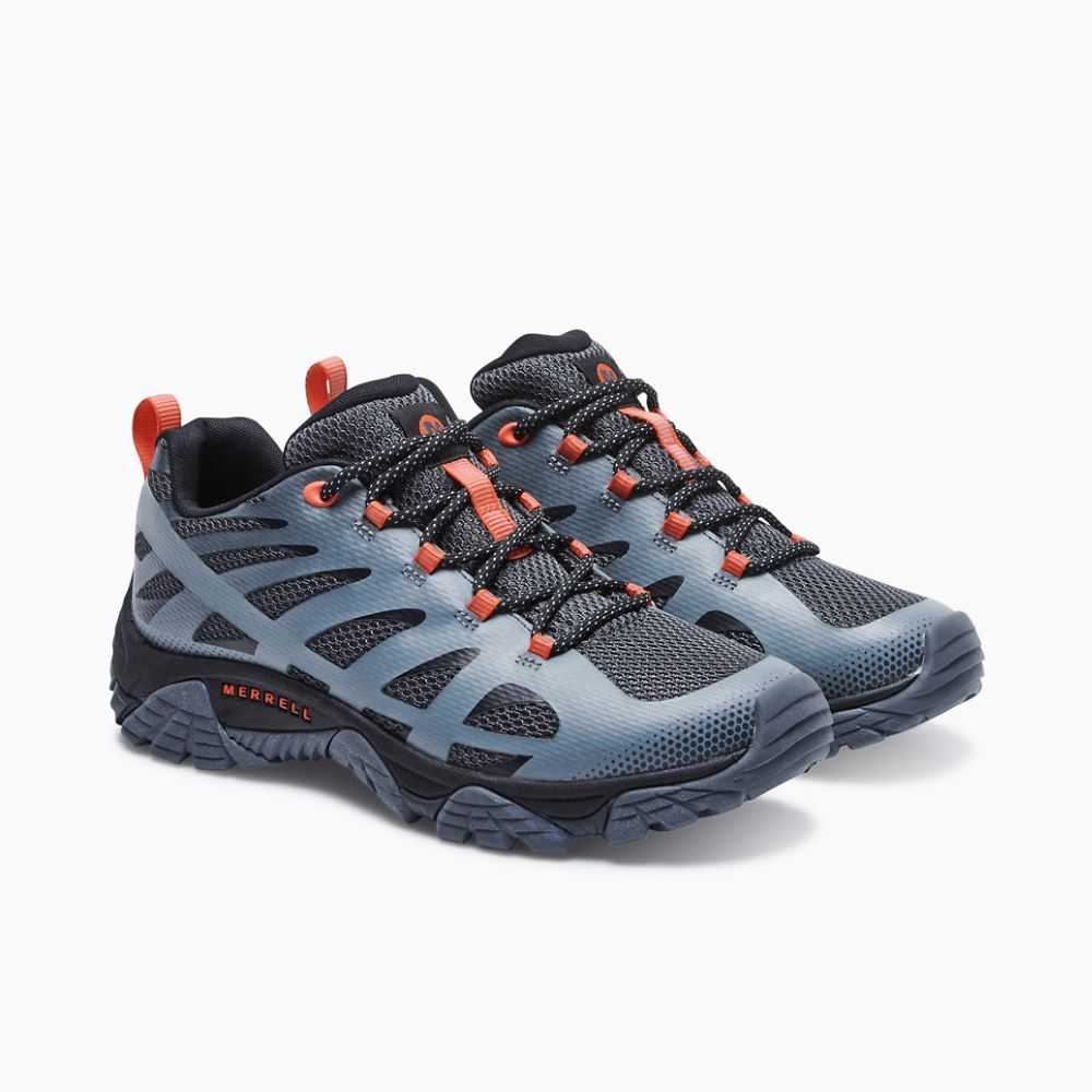 Men's Merrell Moab Edge 2 Hiking Shoes Dark Blue | Israel-268417