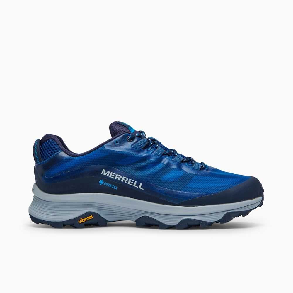 Men\'s Merrell Moab Speed GORE-TEX® Walking Shoes Navy | Israel-169384