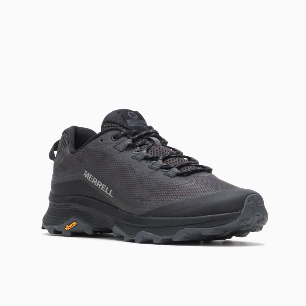 Men's Merrell Moab Speed Hiking Shoes Black | Israel-831204