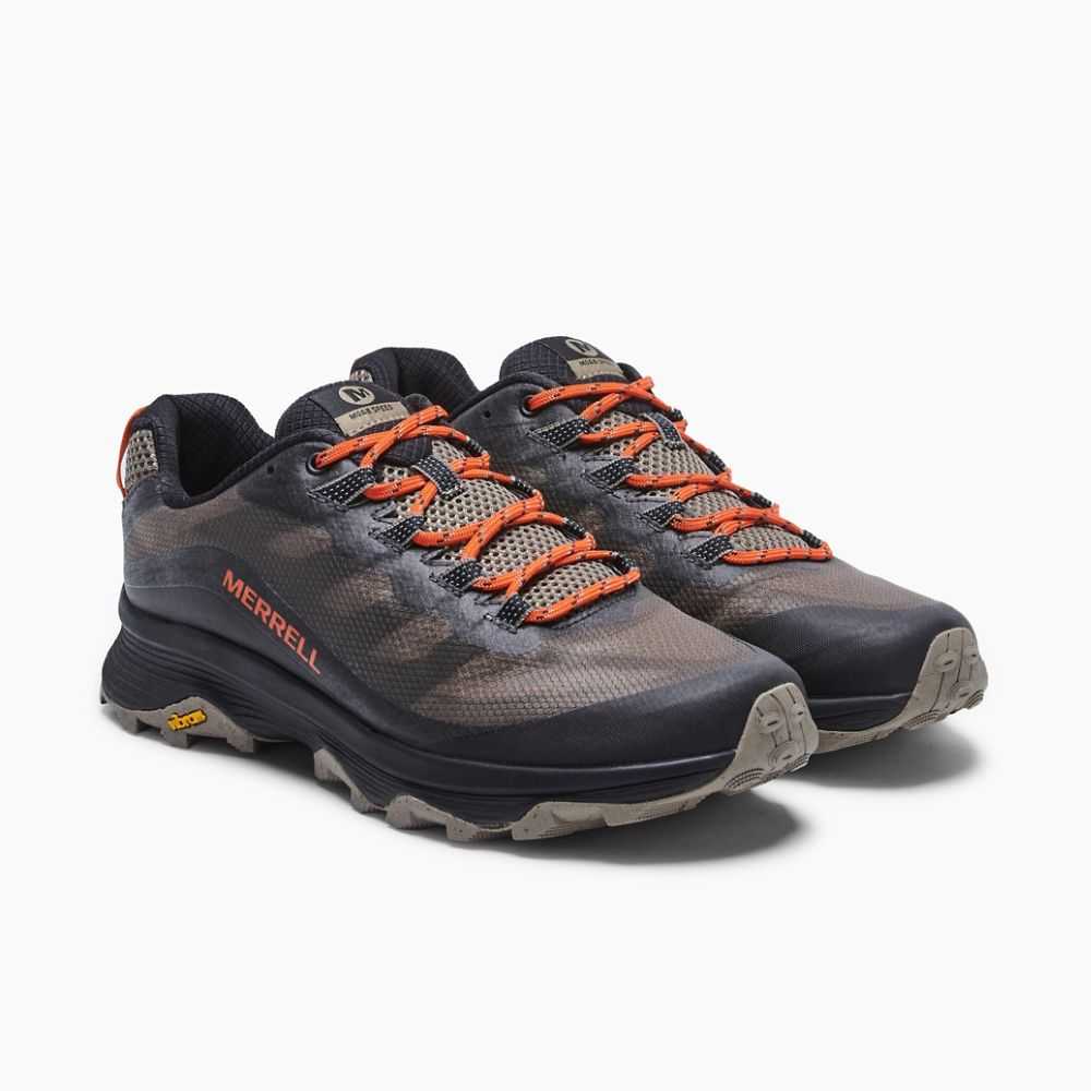 Men's Merrell Moab Speed Wide Width Walking Shoes Grey | Israel-329714