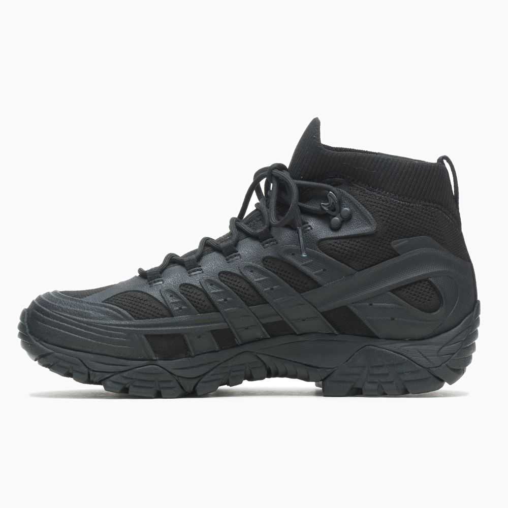 Men's Merrell Moab Velocity Tactical Mid Waterproof Tactical Boots Black | Israel-621034