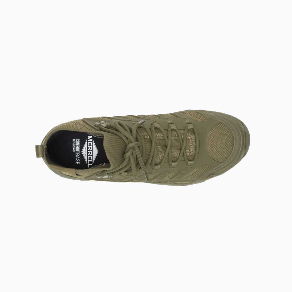 Men's Merrell Moab Velocity Tactical Mid Waterproof Tactical Boots Olive | Israel-803267