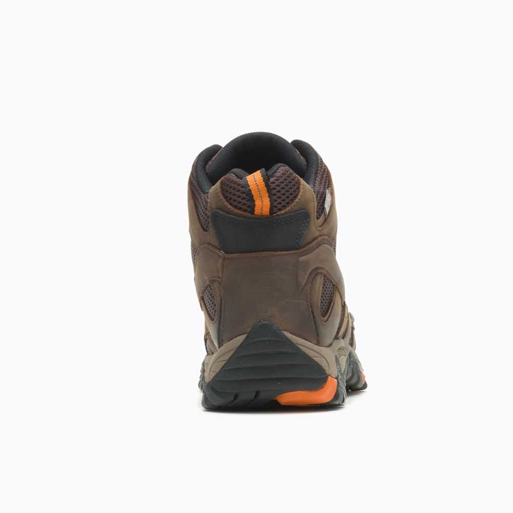 Men's Merrell Moab Vertex Mid Waterproof Comp Toe Work Boots Brown | Israel-362879