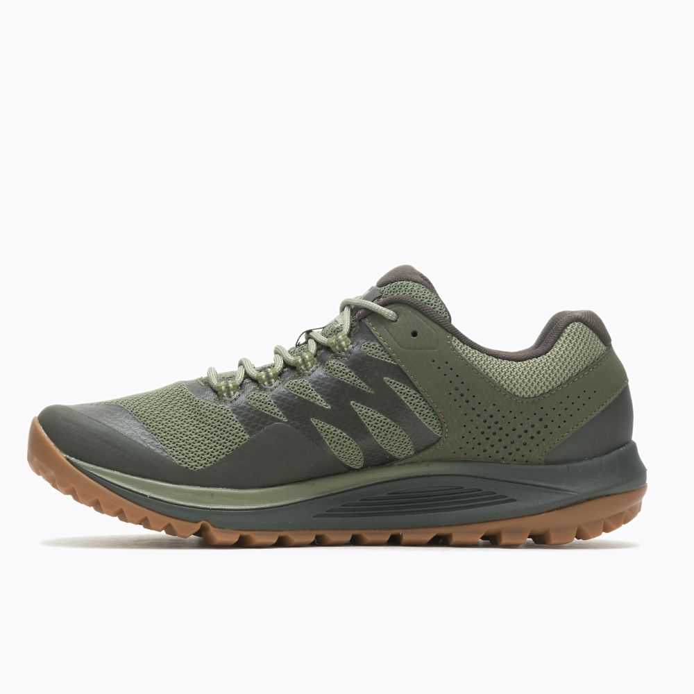 Men's Merrell Nova 2 GORE-TEX® Trail Running Shoes Dark Green | Israel-8706241