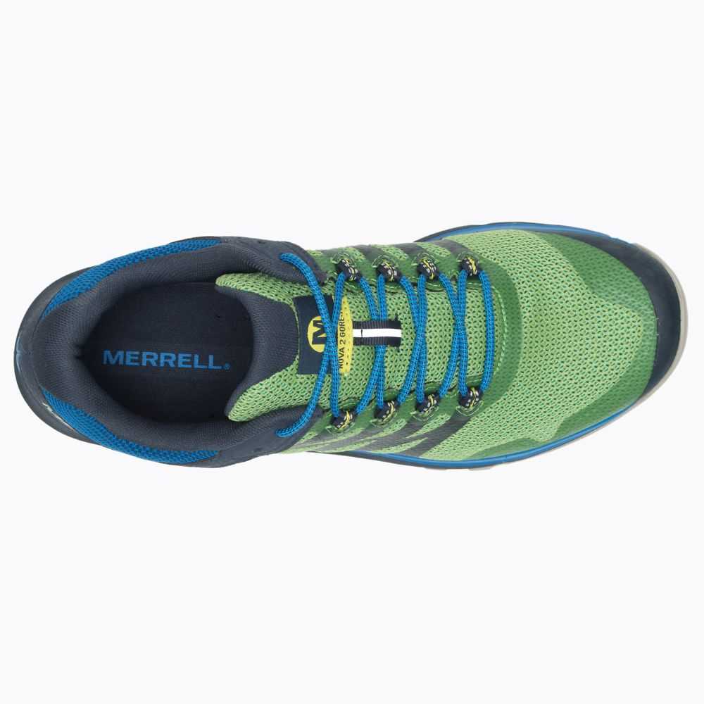 Men's Merrell Nova 2 GORE-TEX® Walking Shoes Green | Israel-8492307