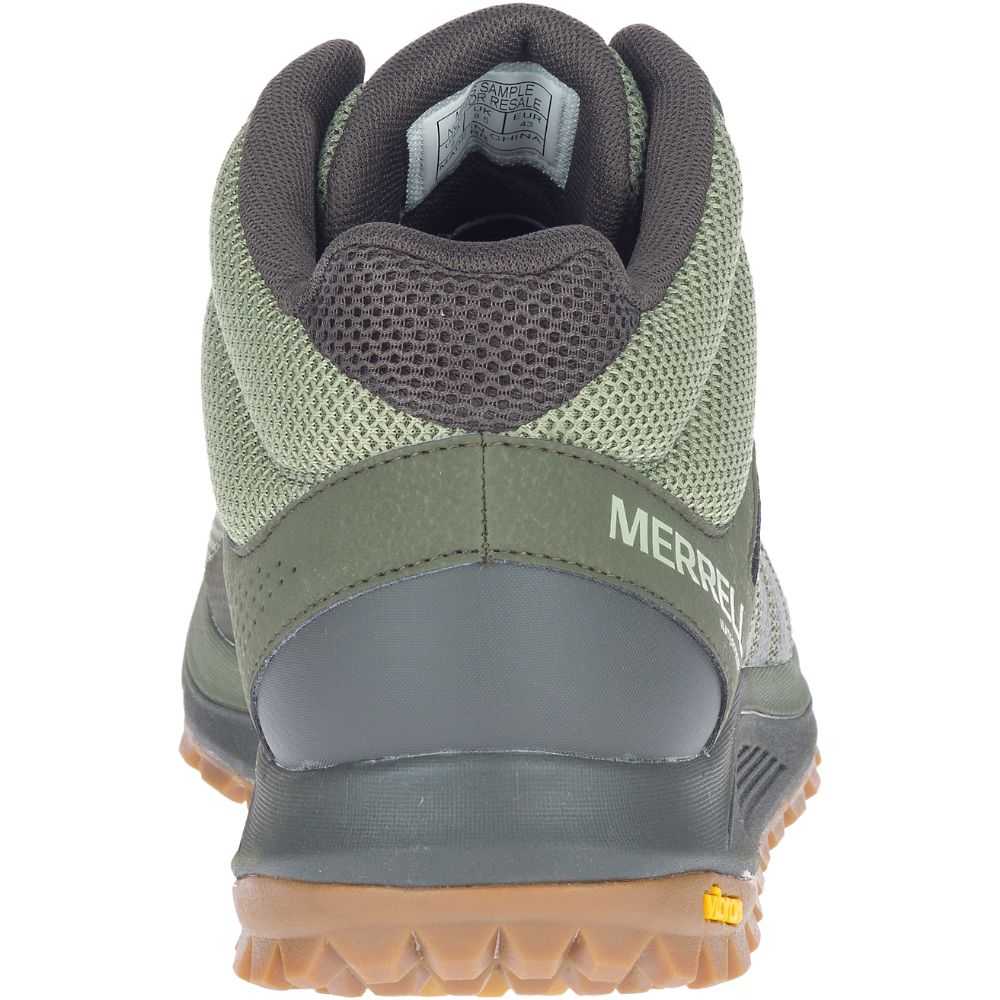 Men's Merrell Nova 2 Mid Waterproof Wide Width Hiking Boots Dark Green | Israel-2719638