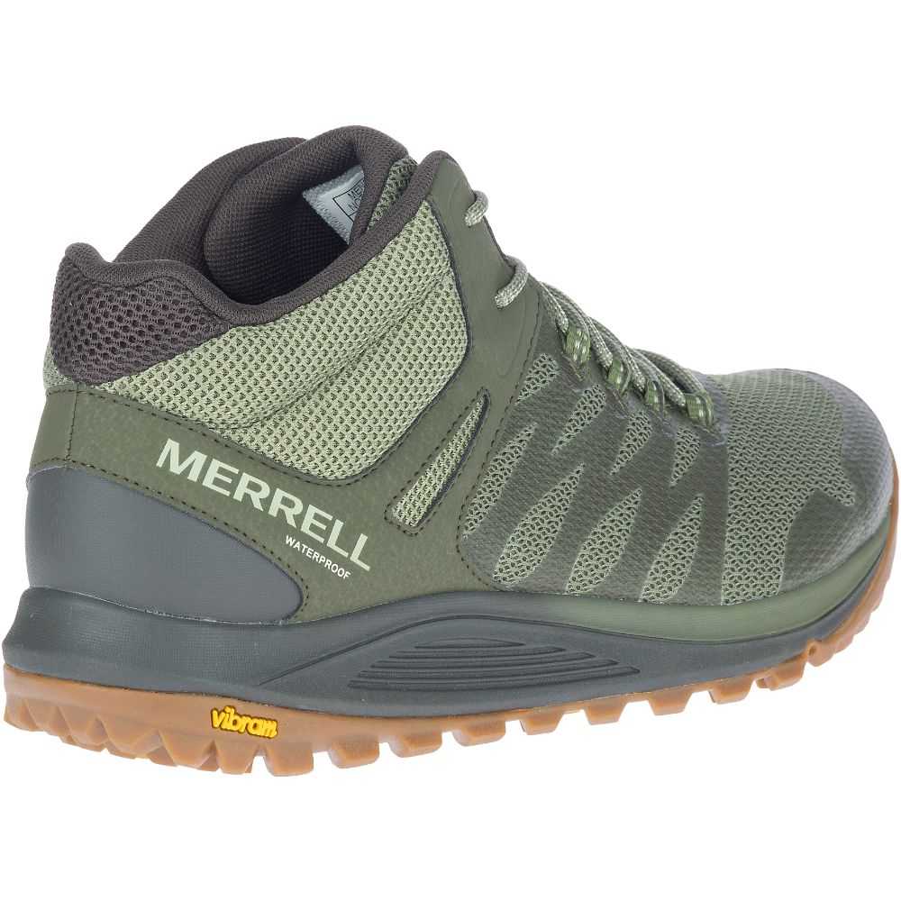 Men's Merrell Nova 2 Mid Waterproof Wide Width Hiking Boots Dark Green | Israel-2719638