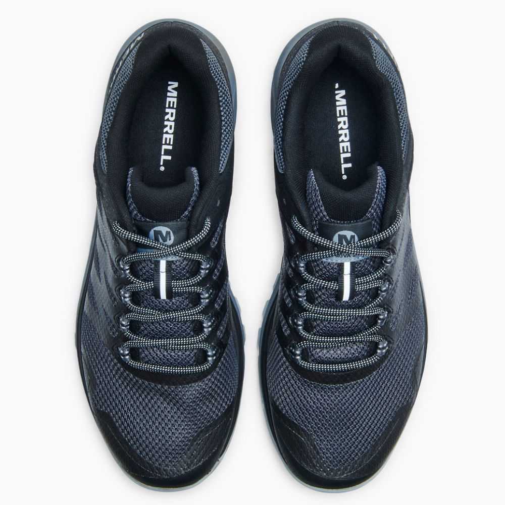 Men's Merrell Nova 2 Wide Width Walking Shoes Black | Israel-294867