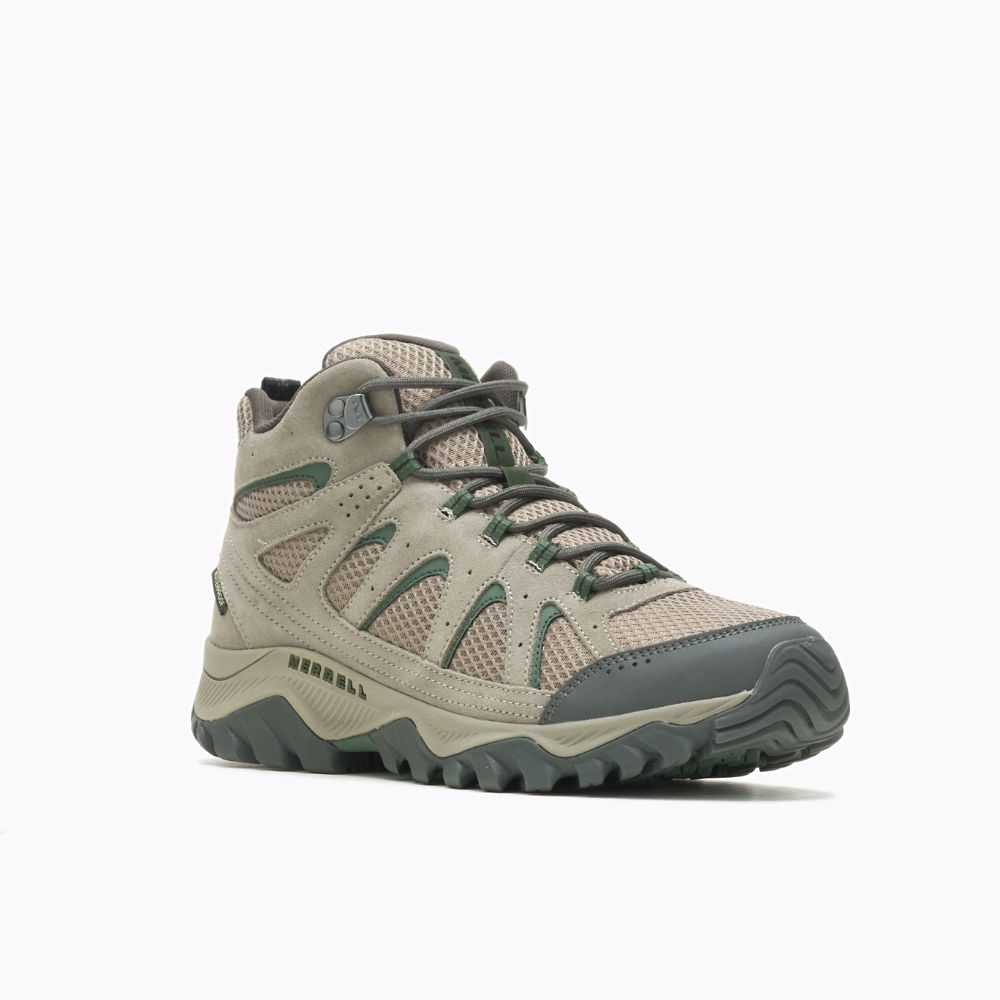 Men's Merrell Oakcreek Mid Waterproof Hiking Boots Brown | Israel-726493