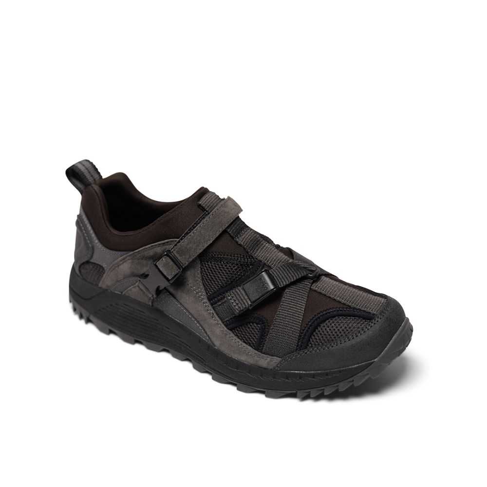 Men's Merrell Shoreline Luxe Sneakers Black | Israel-3962174