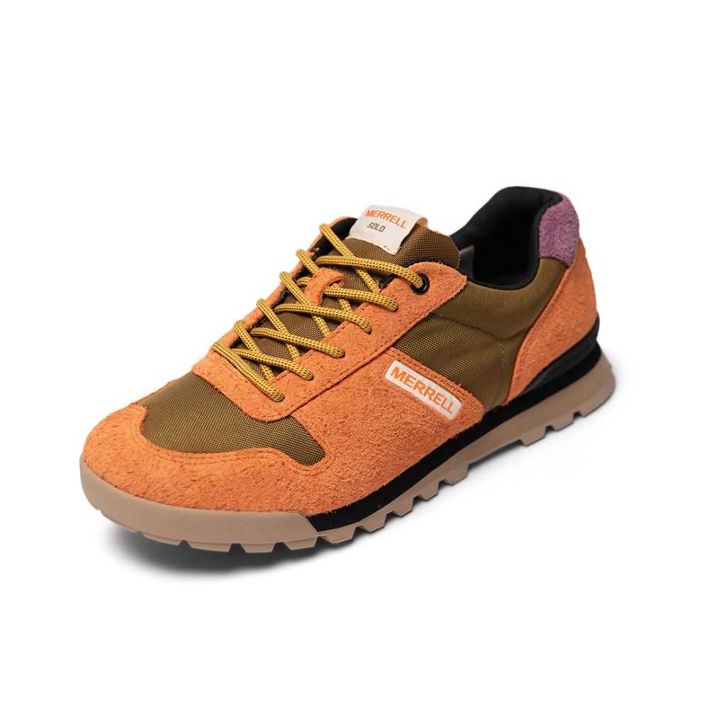 Men's Merrell Solo Luxe 2 Sneakers Brown/Orange | Israel-486302