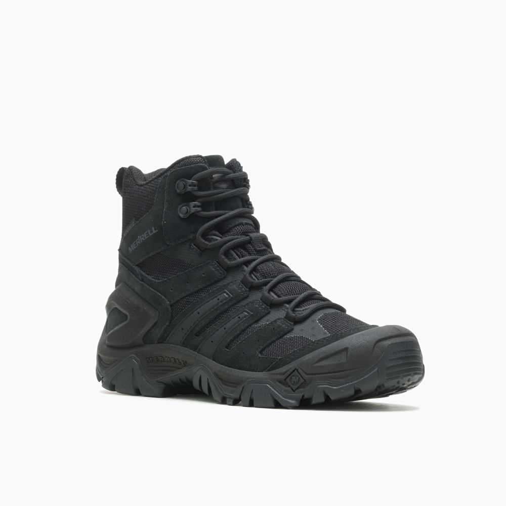 Men's Merrell Strongfield Tactical 6 Work Boots Black | Israel-481960