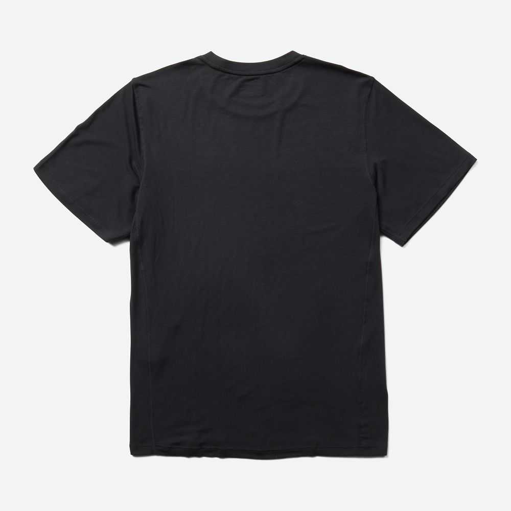 Men's Merrell Tencel T Shirts Black | Israel-378401