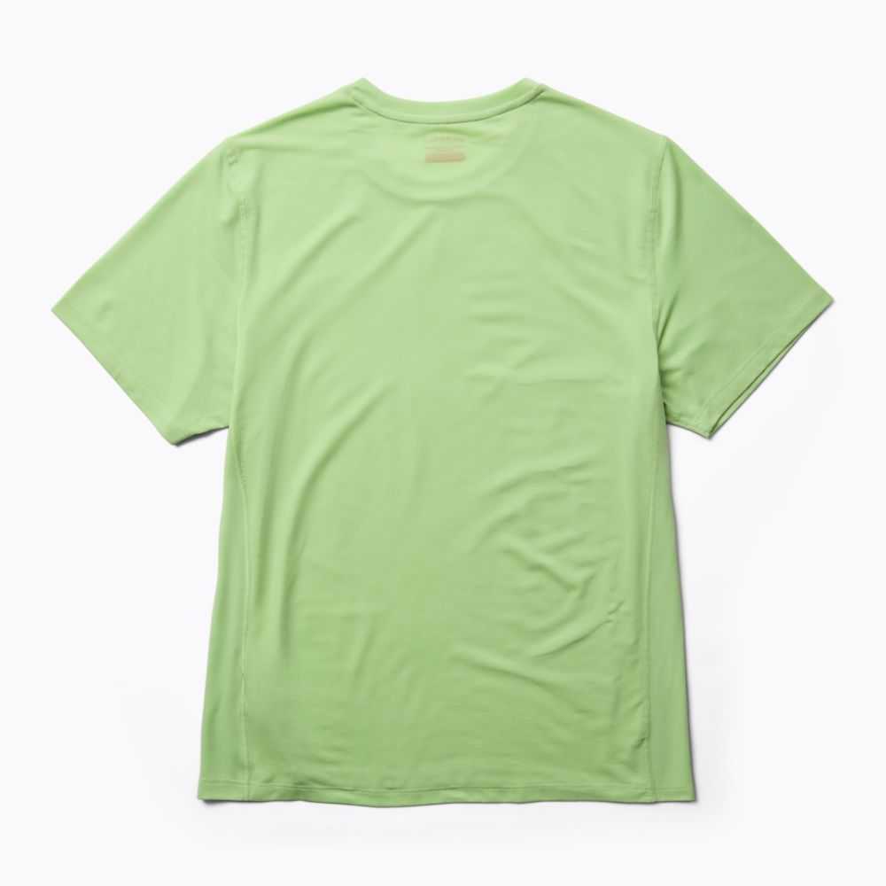 Men's Merrell Tencel T Shirts Green | Israel-0271948