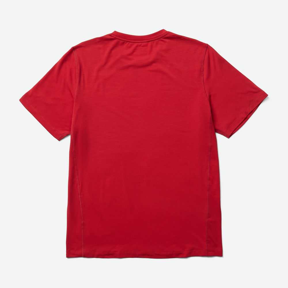 Men's Merrell Tencel T Shirts Red | Israel-879016