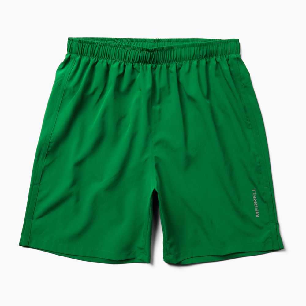 Men\'s Merrell Terrain Running Shorts Green | Israel-179402