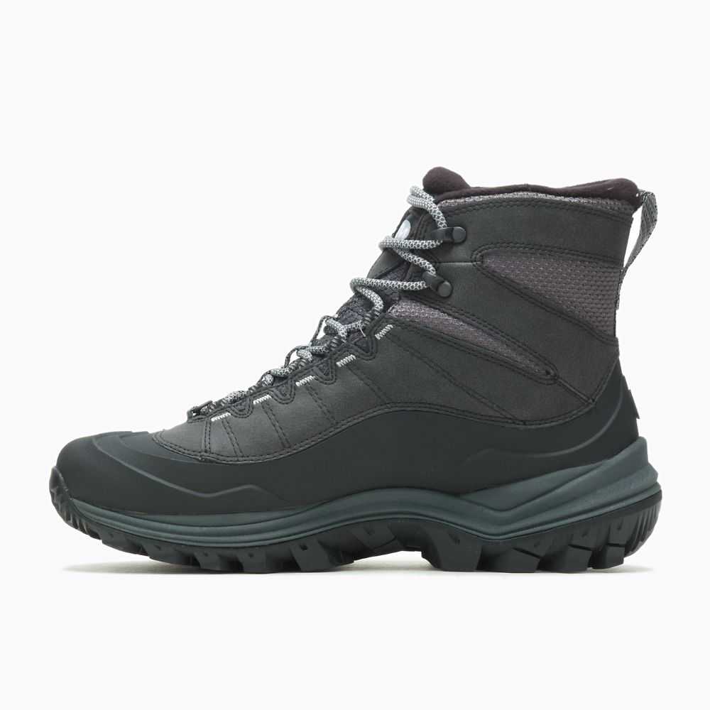 Men's Merrell Thermo Chill Mid Shell Waterproof Winter Boots Black | Israel-043861