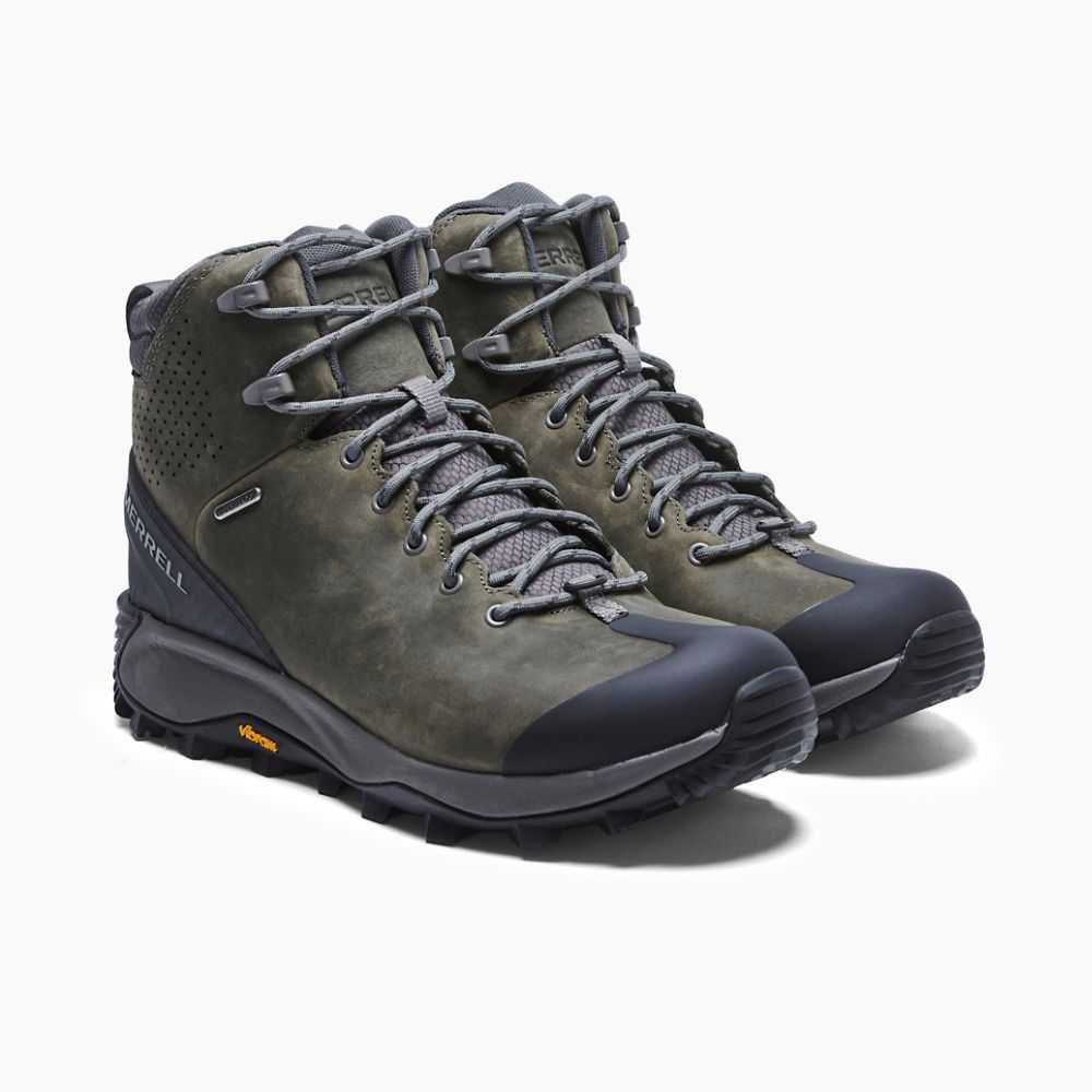 Men's Merrell Thermo Glacier Mid Waterproof Winter Boots Grey | Israel-271894