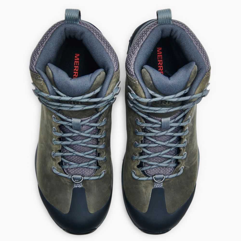 Men's Merrell Thermo Glacier Mid Waterproof Winter Boots Grey | Israel-271894