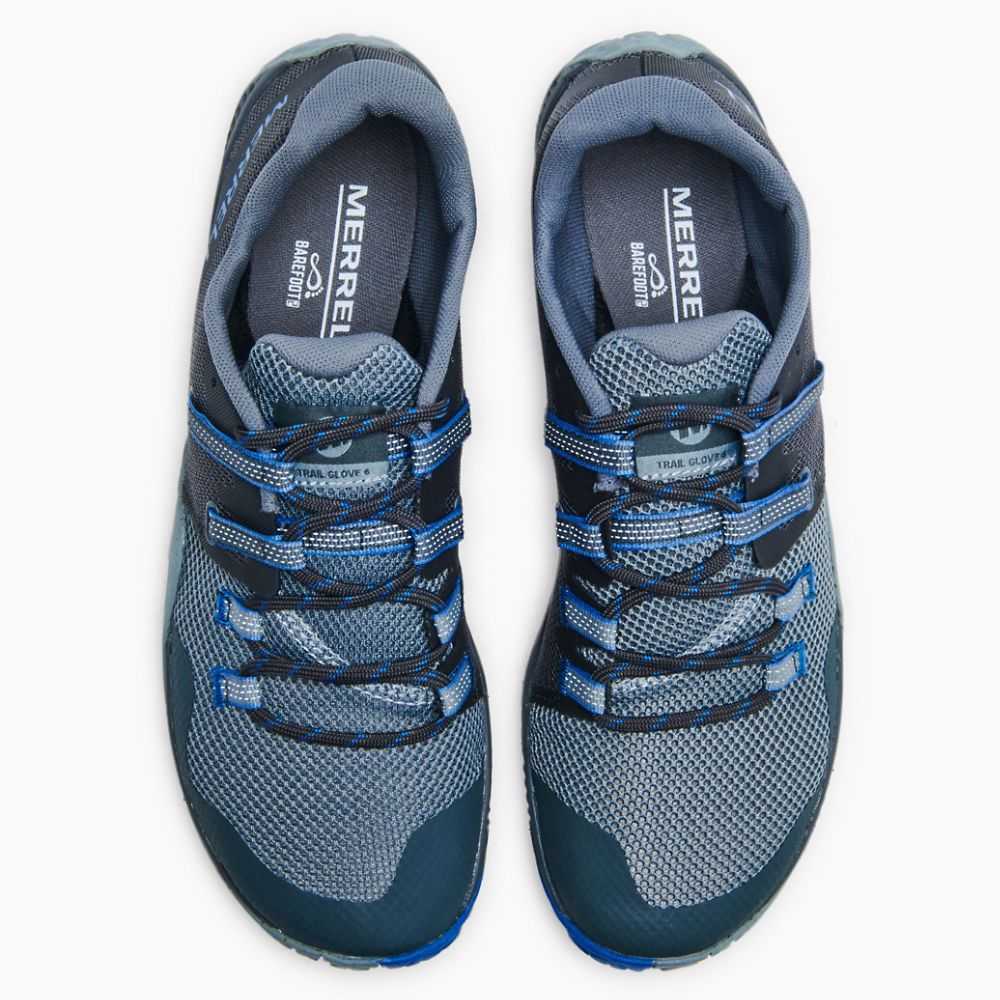 Men's Merrell Trail Glove 6 Eco Barefoot Shoes Dark Blue | Israel-0346719