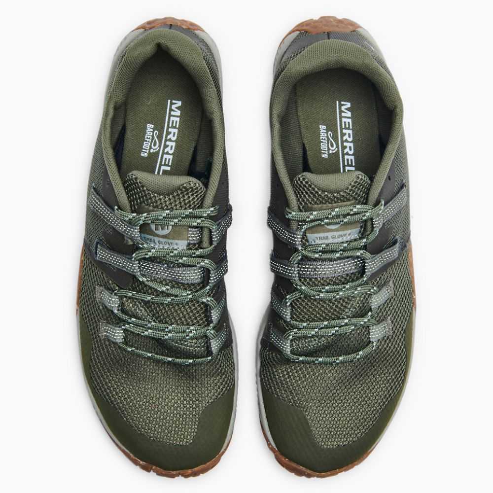 Men's Merrell Trail Glove 6 Eco Barefoot Shoes Dark Green | Israel-821973