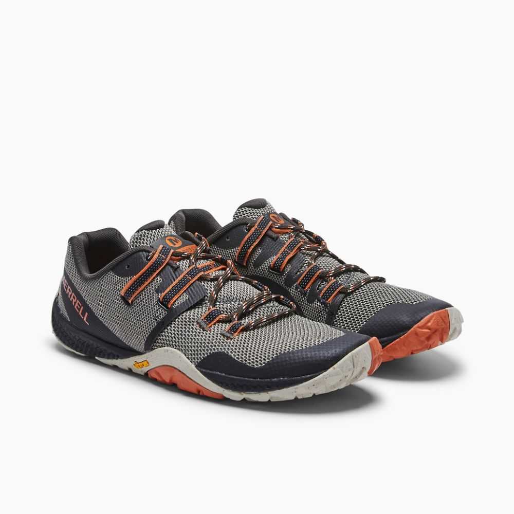 Men's Merrell Trail Glove 6 Eco Trail Running Shoes Light Grey Green | Israel-190327