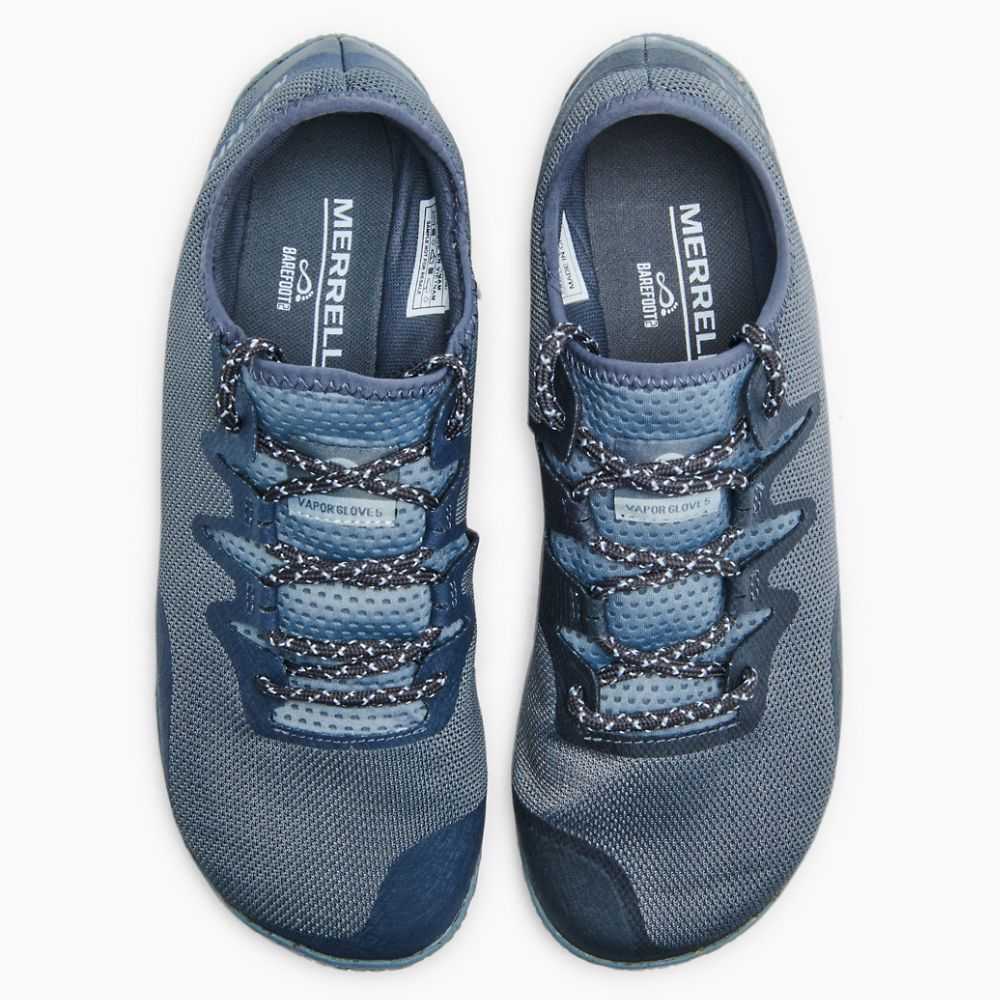 Men's Merrell Vapor Glove 5 Barefoot Shoes Dark Blue | Israel-2048967