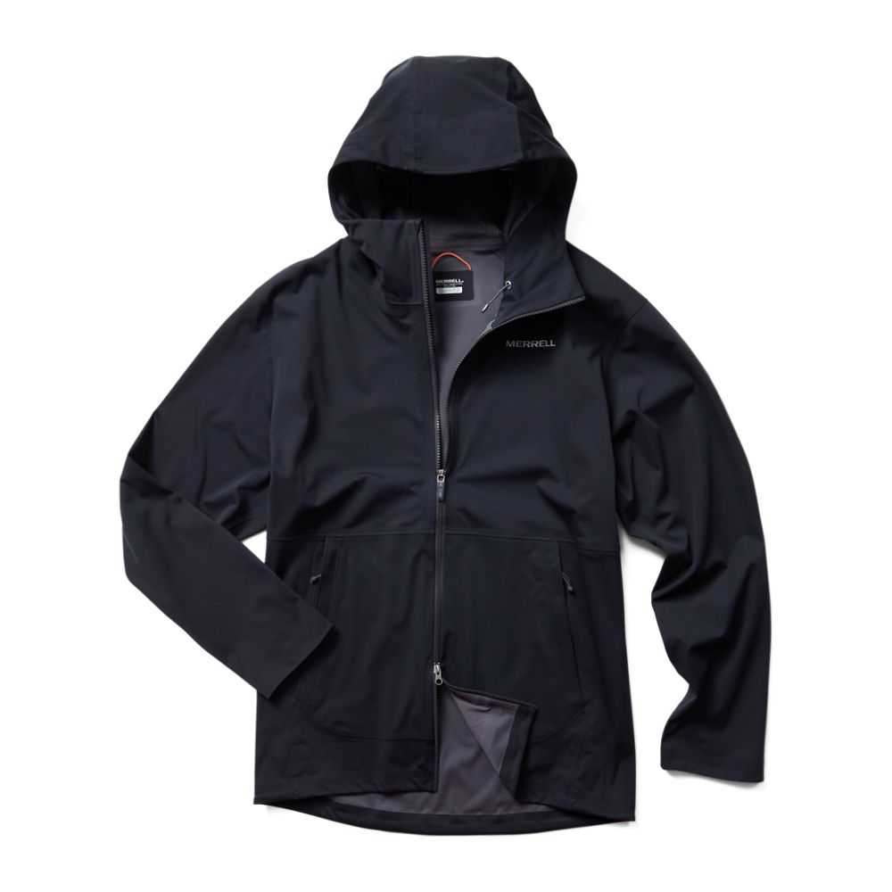 Men's Merrell Whisper Rain Jackets Black | Israel-914706