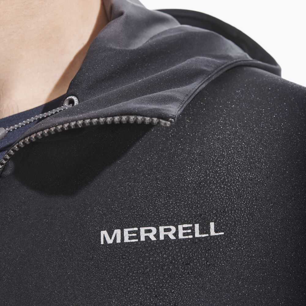 Men's Merrell Whisper Rain Jackets Black | Israel-914706