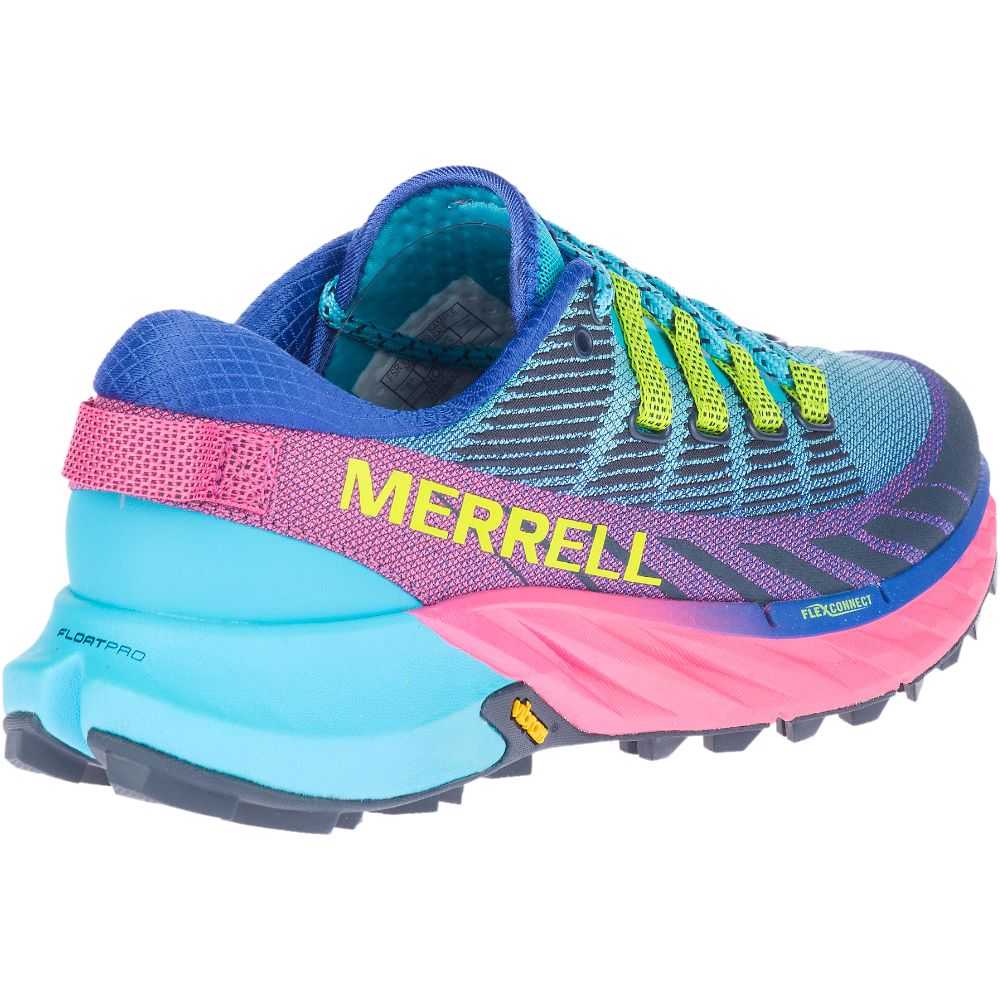 Women's Merrell Agility Peak 4 Trail Running Shoes Turquoise | Israel-013962