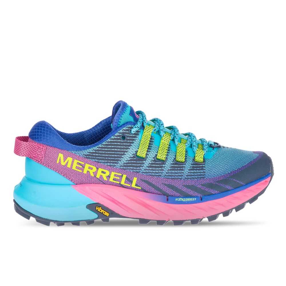 Women\'s Merrell Agility Peak 4 Trail Running Shoes Turquoise | Israel-013962